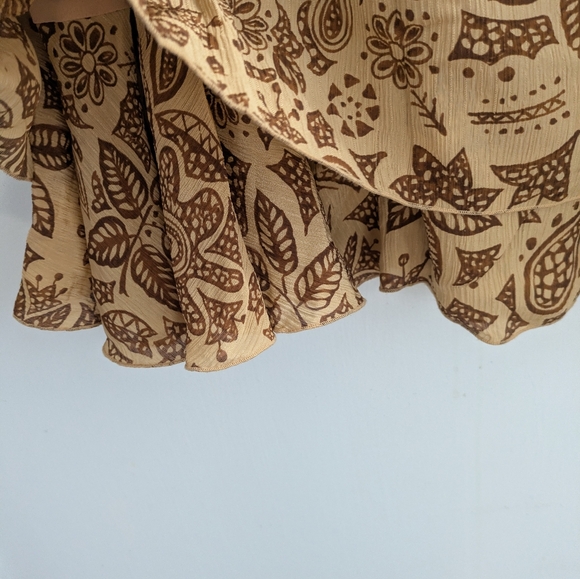 Vintage Coldwater Creek Maxi Skirt 100% Silk Floral Maxi Skirt XXL - Picture 5 of 6